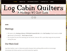Tablet Screenshot of logcabinquilterswi.com